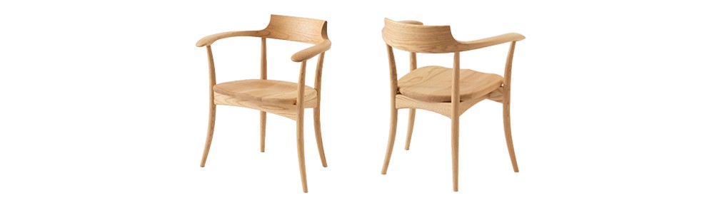 【ヒダパートナーズ限定商品】国産材限定商品 アームチェア（板座）SG261AC
