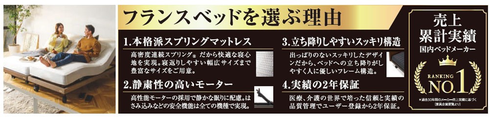 フランスベッドの電動ベッドを選ぶ4つの理由
