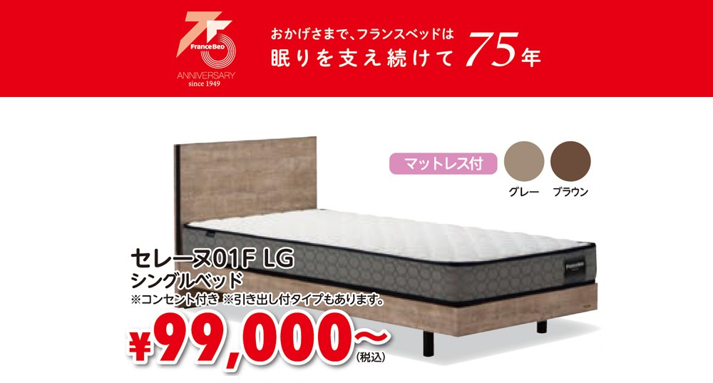 セレーヌ01F LG シングルベッド