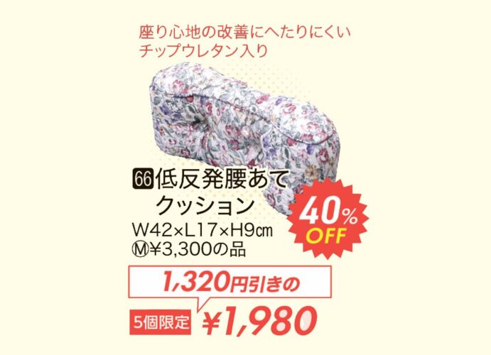 低反発腰あてクッション