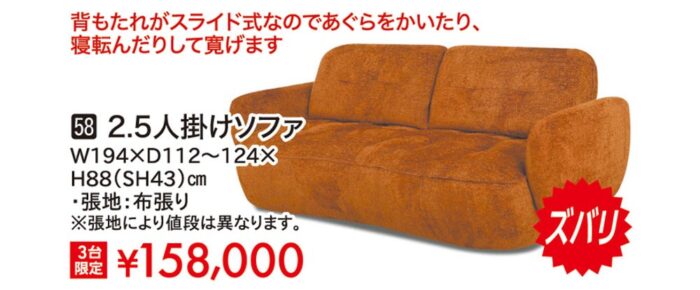 2.5人掛ソファ