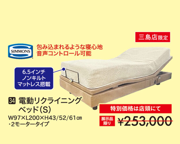 電動リクライニングベッドS
