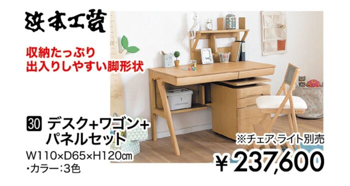 デスク+ワゴン+パネルセット