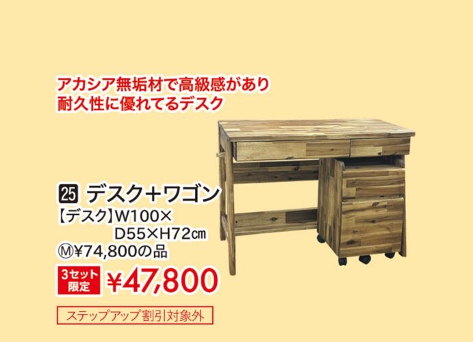 デスク+ワゴン