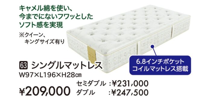 【キングコイル】シングルマットレス