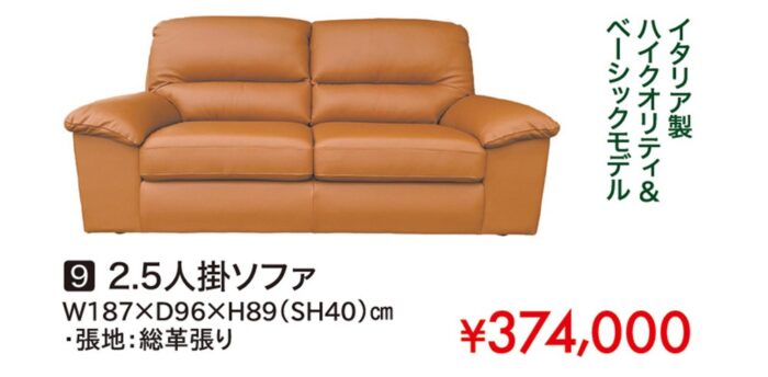 【ニコレッティ・ホーム】2.5人掛ソファ