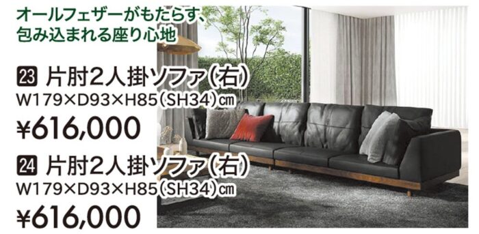 【マスターウォール】片肘2人掛ソファ