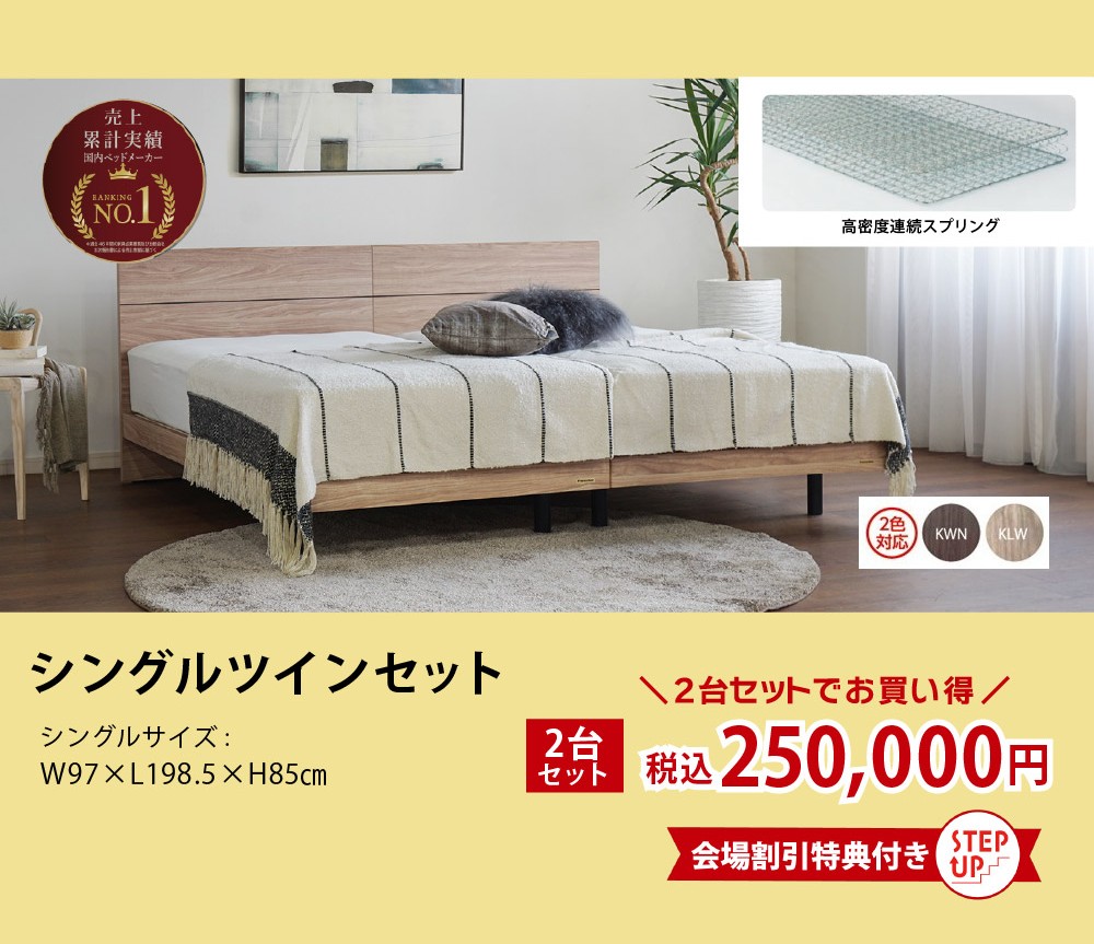 【フランスベッド】売れ筋シングルツインセット
